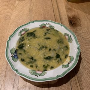 This soup is made with red lentils