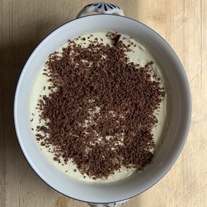 Tiramisù is an italian dessert made with mascarpone cheese.
